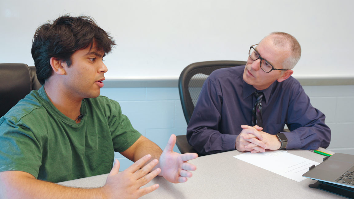 Argossey session with a student and school leader in conversation